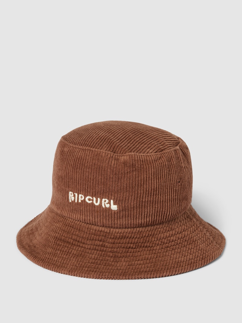 Bucket Hat mit Label-Stitching Modell 'CORD SURF' in hellbraun