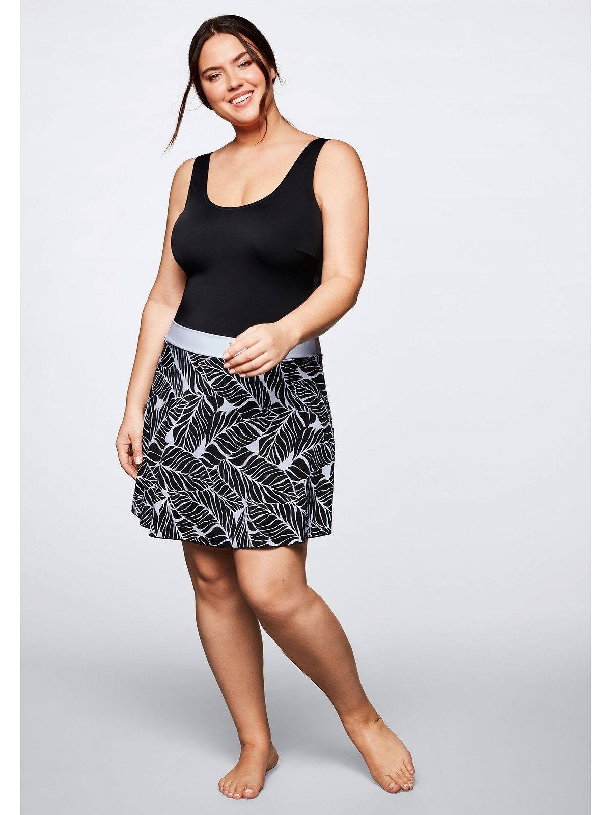 Sheego Badekleid Große Größen mit wattierten Cups