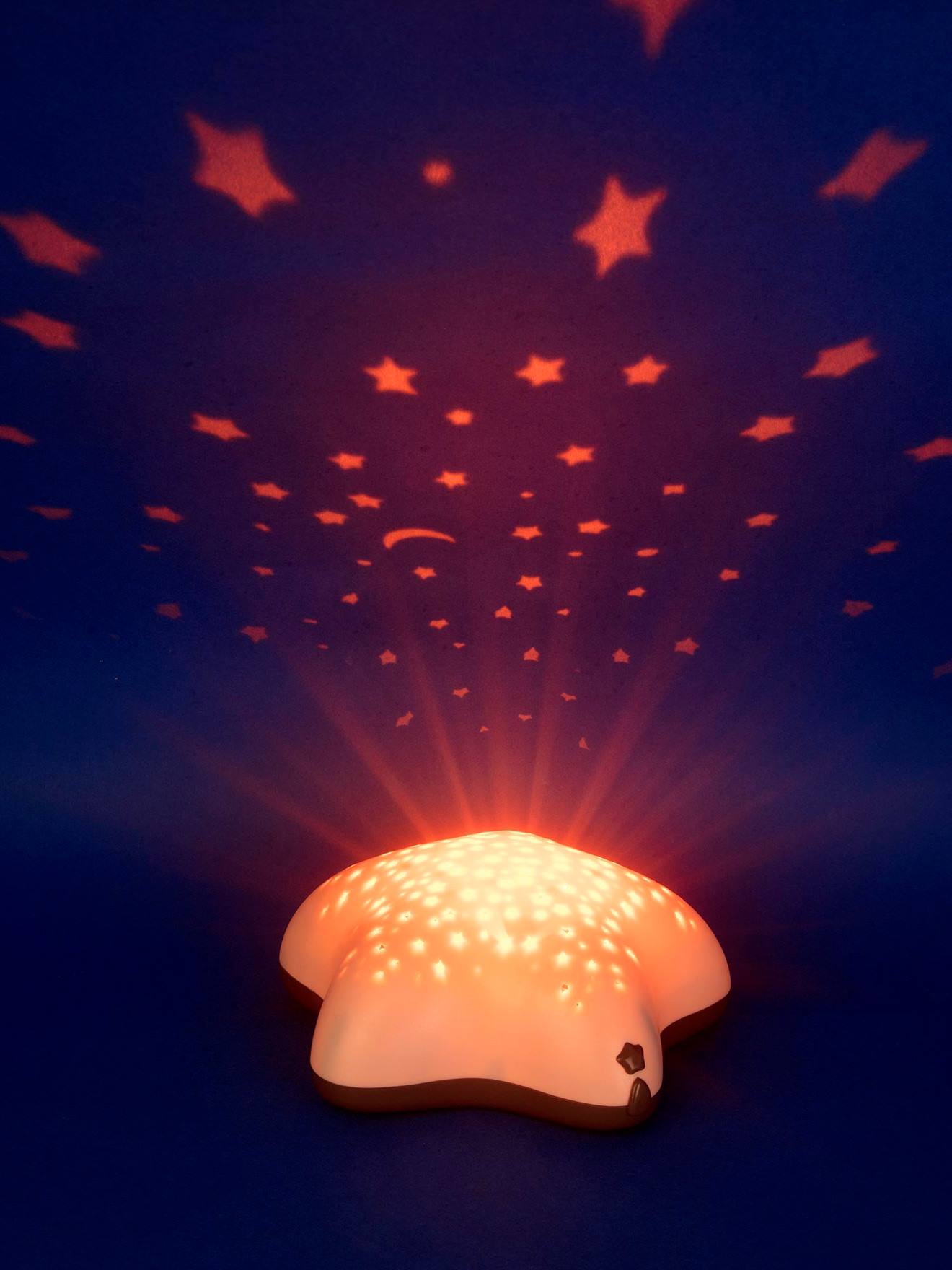 Veilleuse musicale PABOBO Projecteur d'étoiles beige