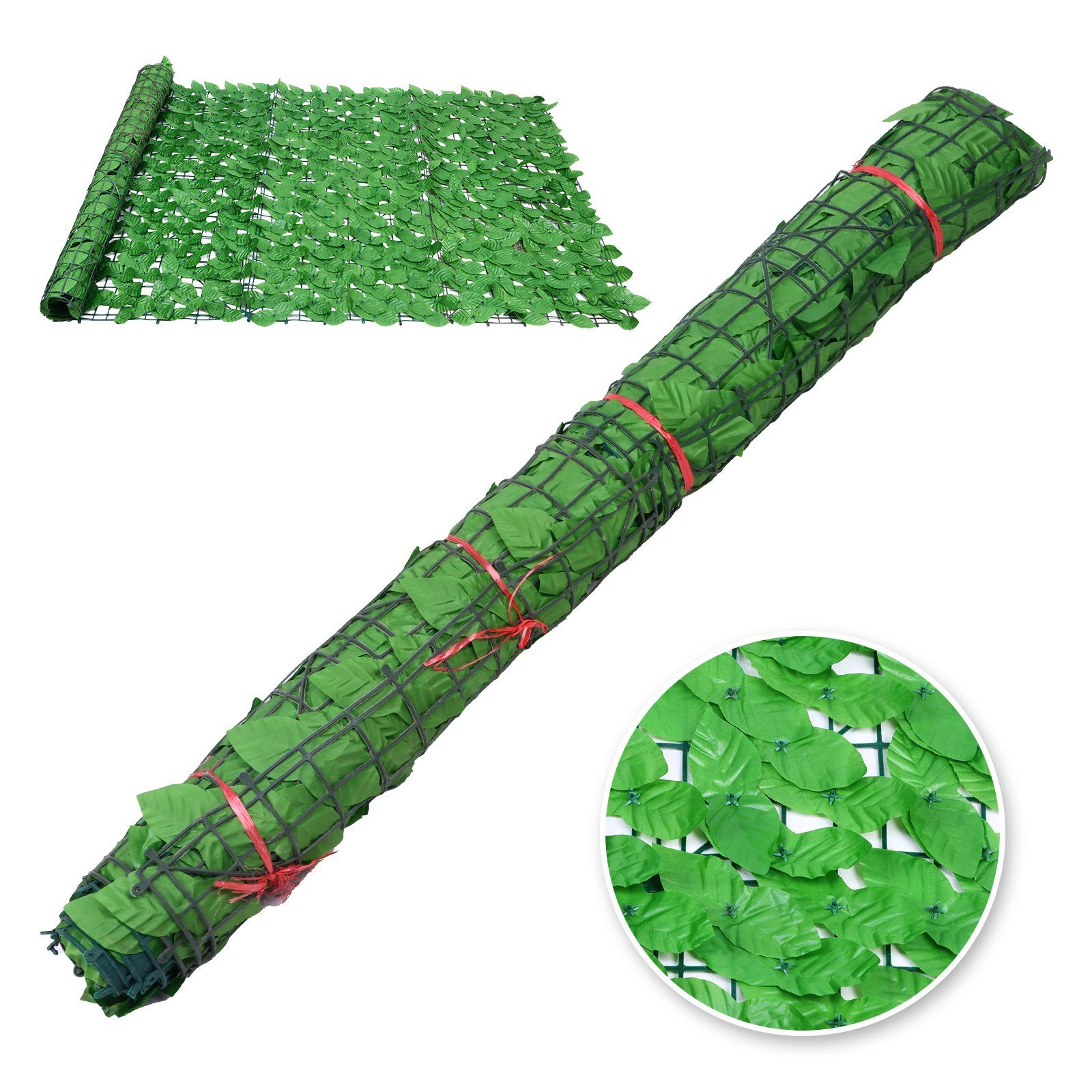 BlingBin Kunsthecken-Sichtschutz 1X3M Sichtschutz Zaunblende Tennisblende Sichtschutznetz, (1er Set, 1-St., mit Kabelbinder), Pflanzenwand Hecke für Balkon Dekoration