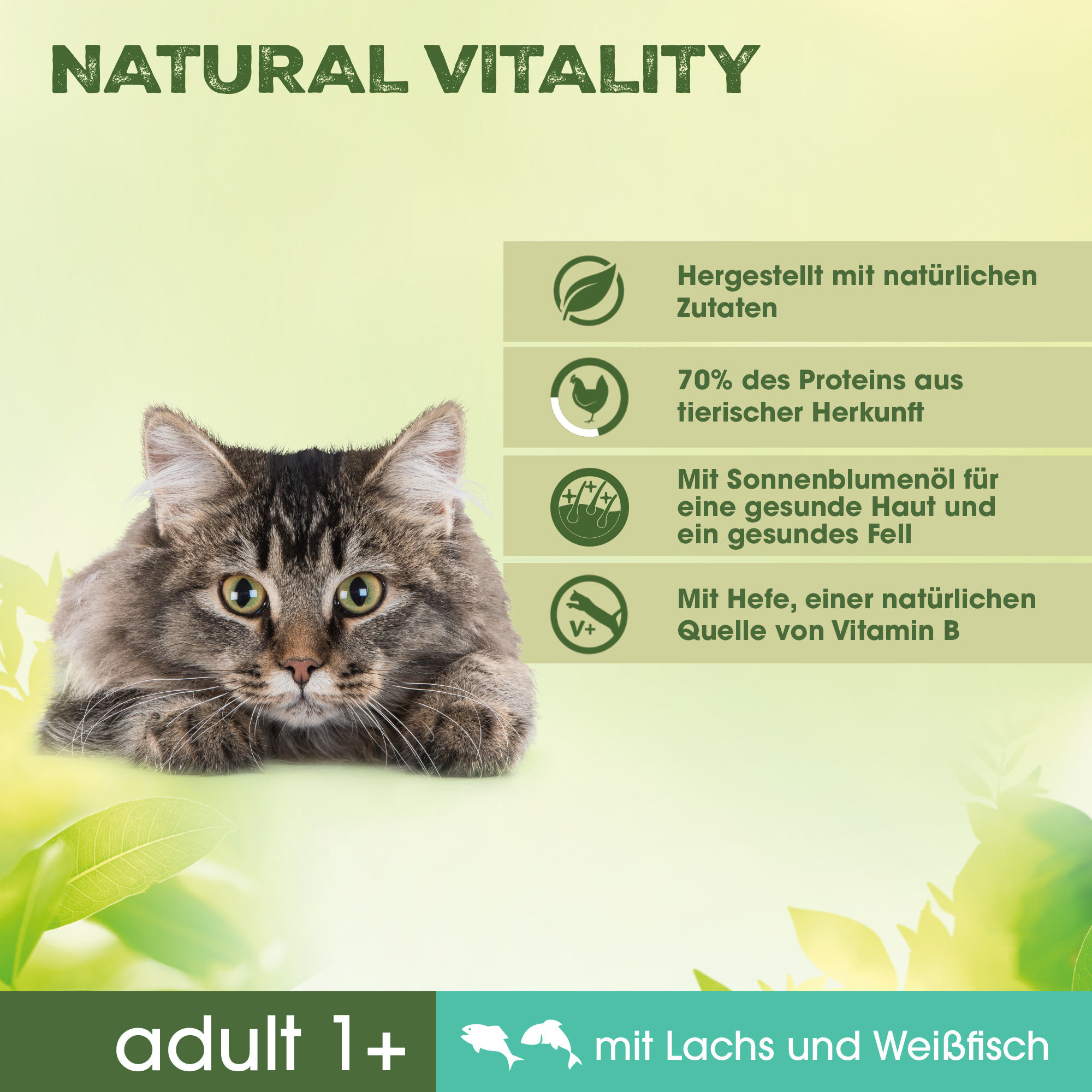 PERFECT FIT Trockenfutter PERFECT FIT Natural Vitality Adult +1 Sparpaket 6x650g Lachs & Weißfisch