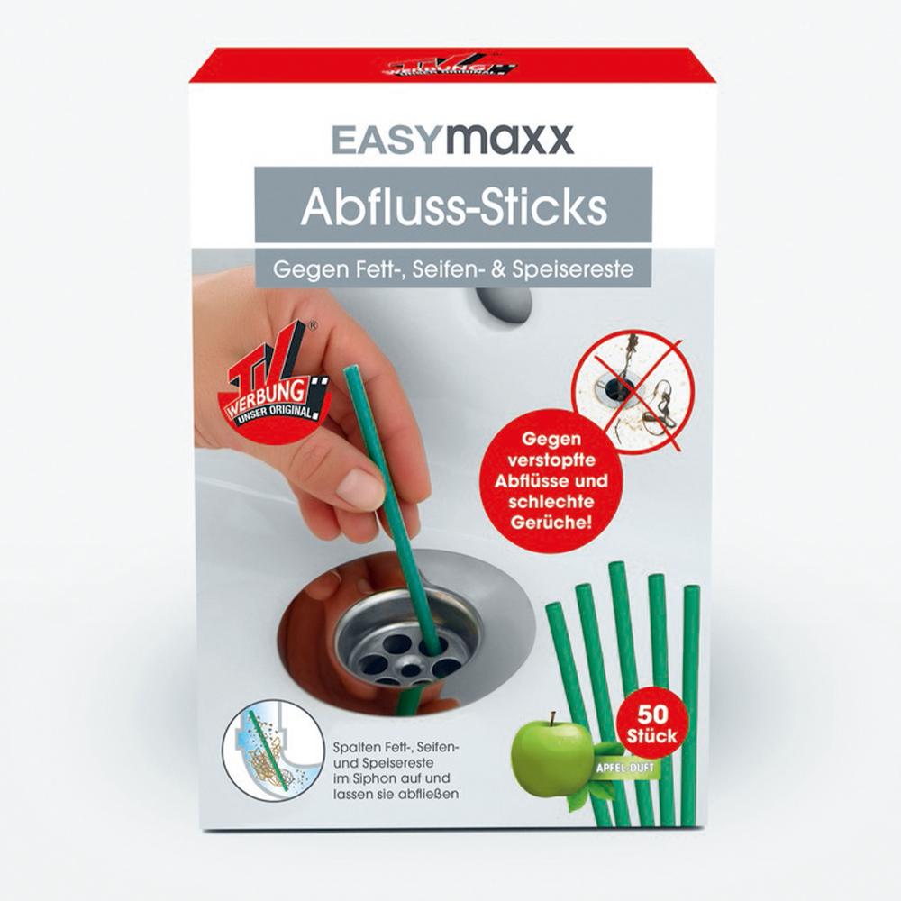 MAXXMEE Abfluss-Sticks 50er-Pack - Apfelduft