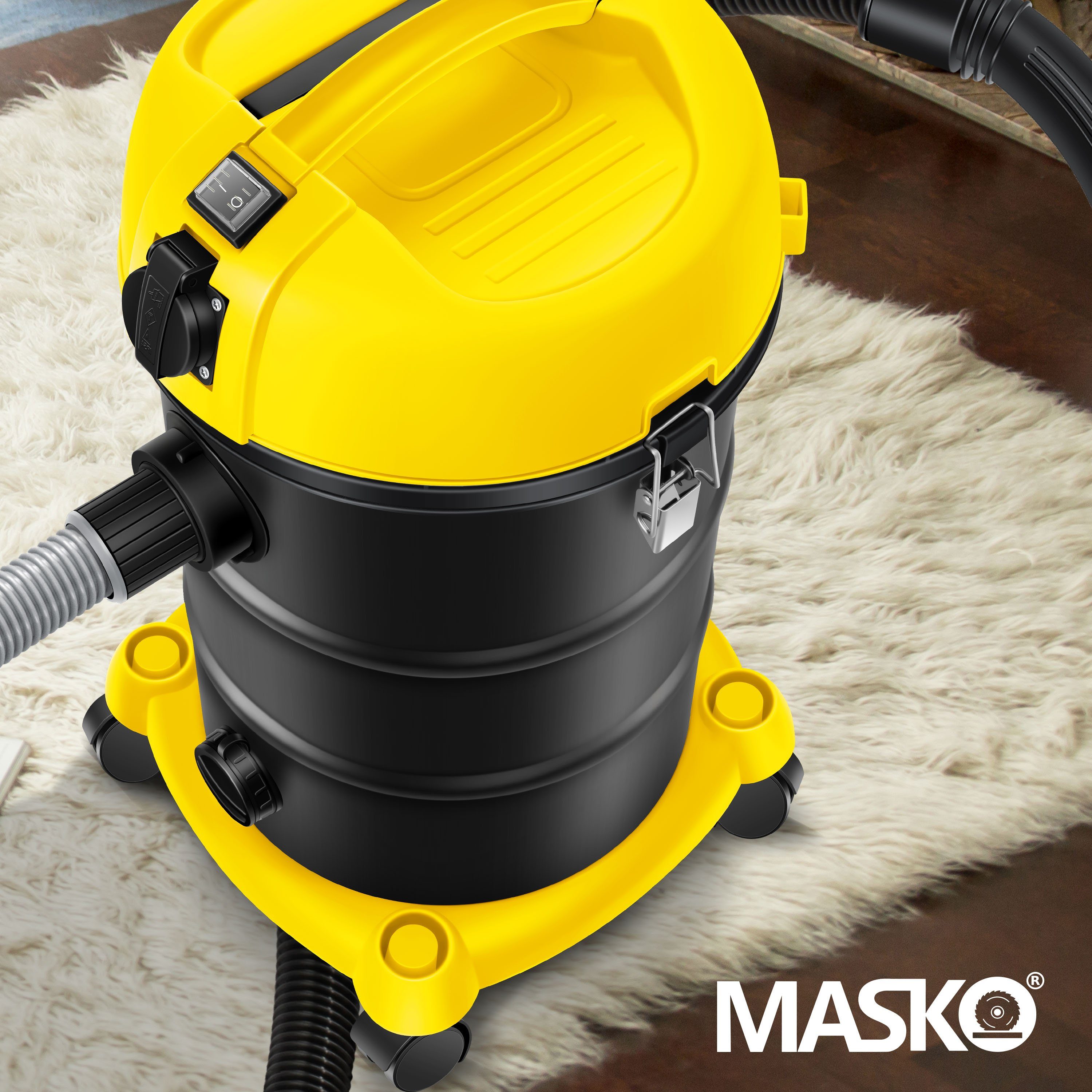MASKO Industriesauger, 2300 W, 6IN1 Industriestaubsauger Staubsauger Nass Trocken Sauger
