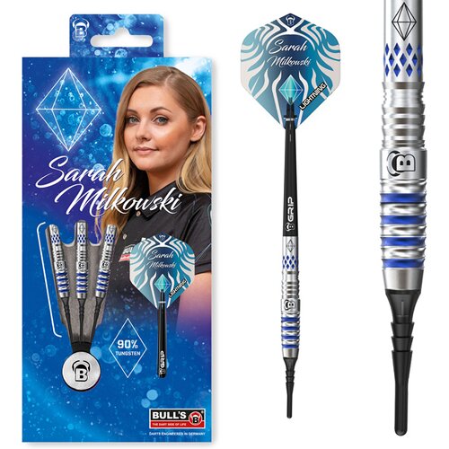 BULL'S DARTPFEIL SARAH MILKOWSKI SOFT DART, 90 % TUNGSTEN