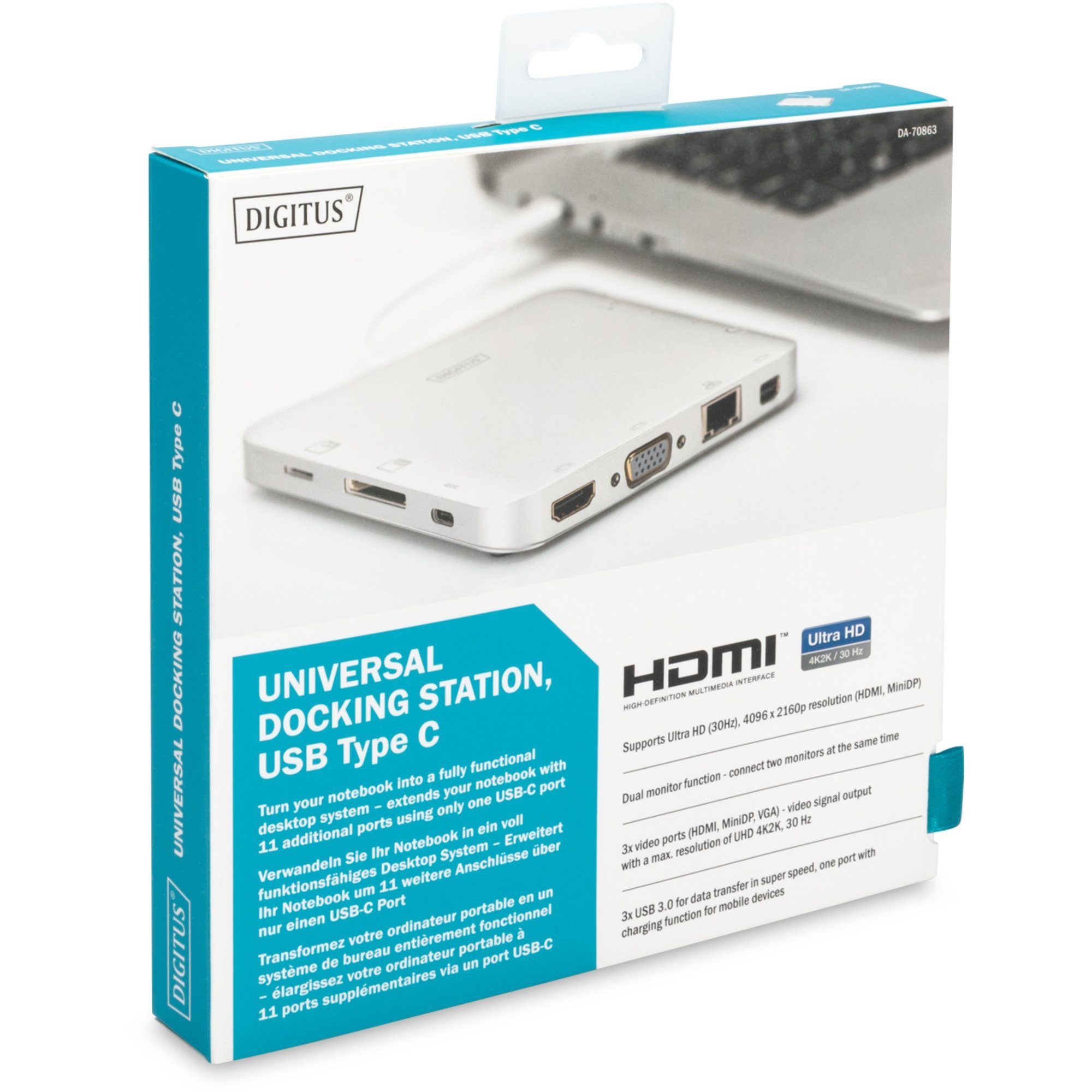 Digitus Laptop-Dockingstation Digitus Universal Docking Station, Dockingstation