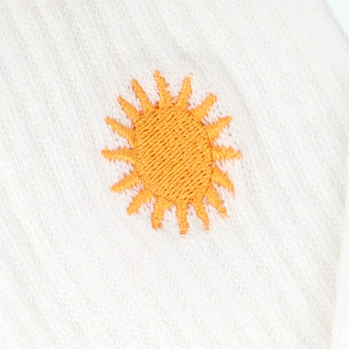 Here Comes the Sun Socks - Let's Ride White
