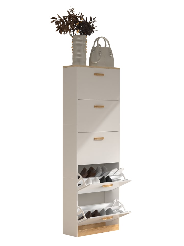 VCM  Holz Schuhregal Schuhschrank Schuhkipper Halom XL in Weiß günstig kaufen onesize