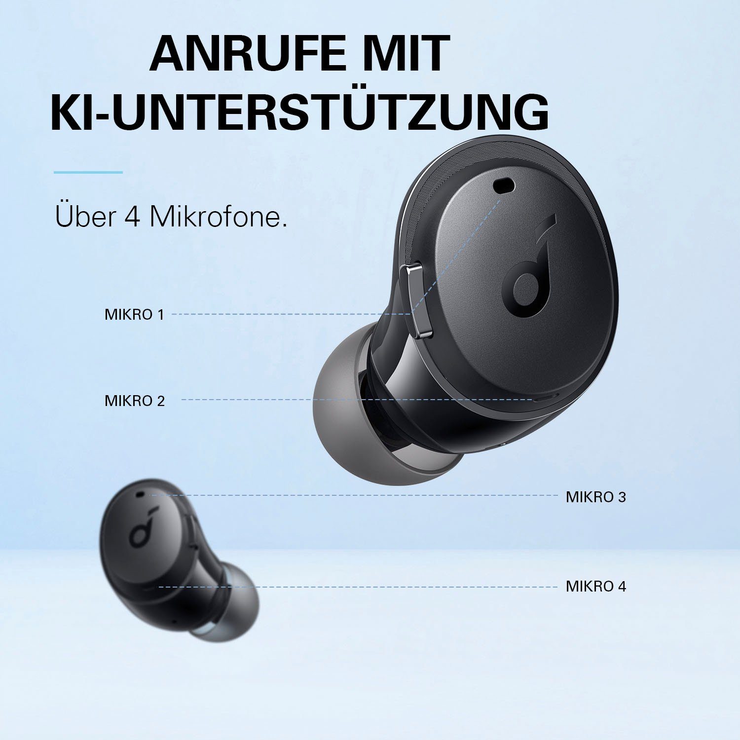 Anker SOUNDCORE Dot 3i Headset (Active Noise Cancelling (ANC), Rauschunterdrückung, Bluetooth)