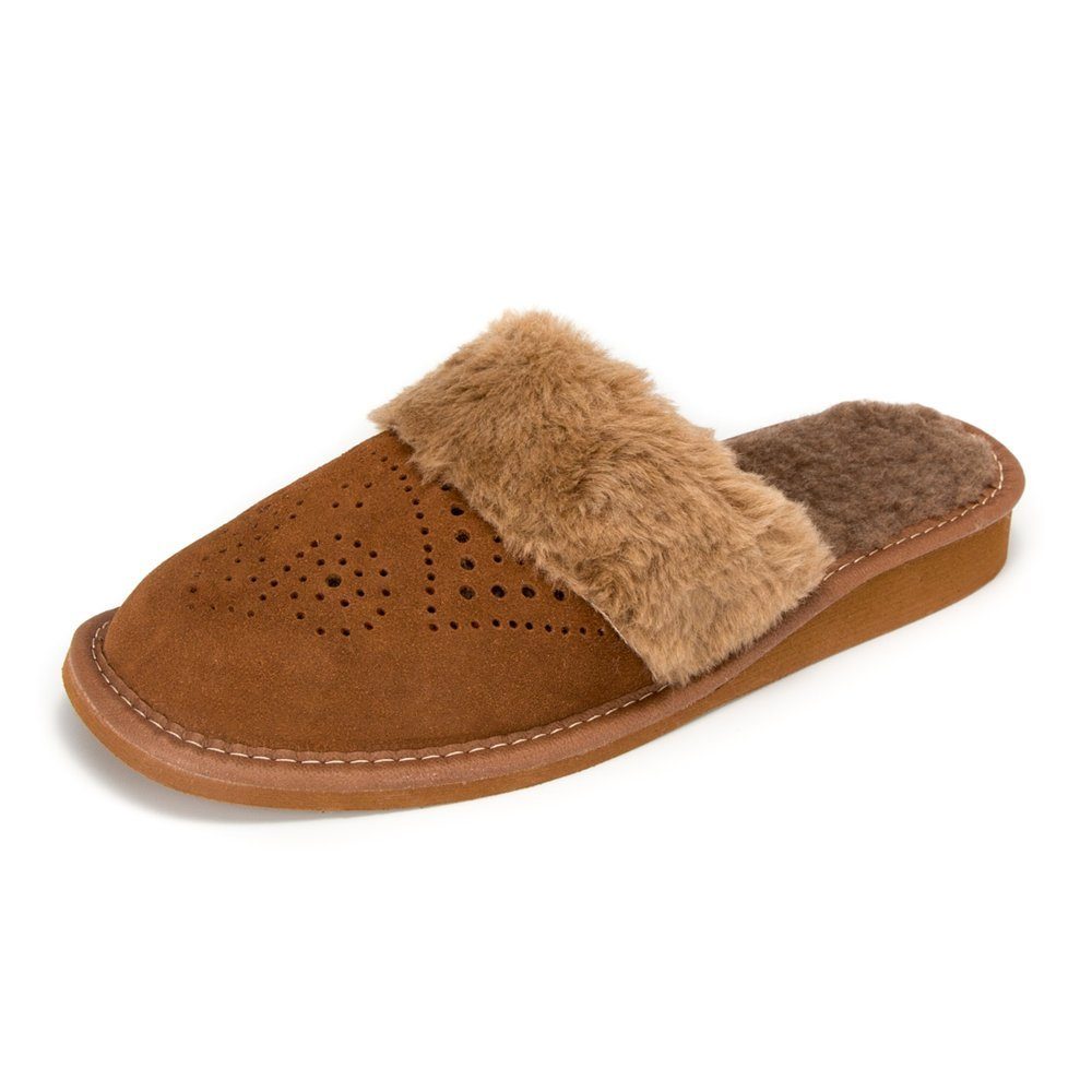 Home & Joy Casual Leder o. Filz Hausschuh (aus Leder o. Filz, rutschfest, bequem, weich, leicht, atmungsaktiv) Damen & Herren Pantoffeln Latschen Schlappen Slipper Pantoletten