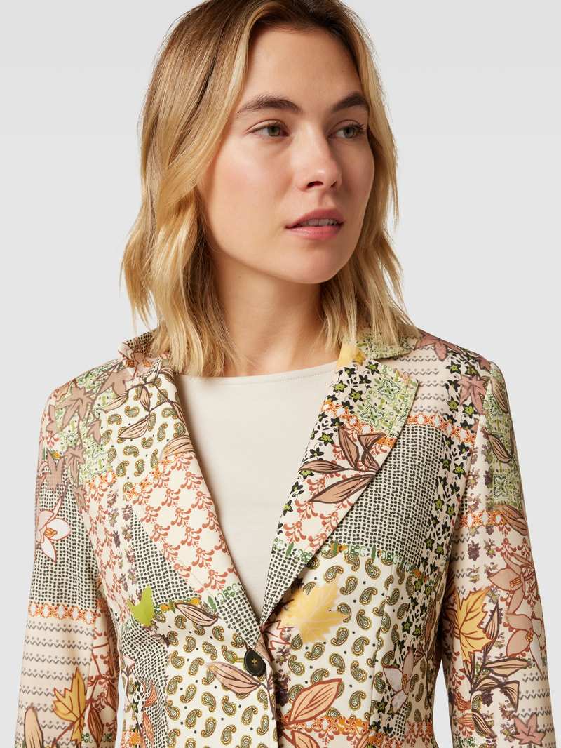 Blazer mit Allover-Muster in orange