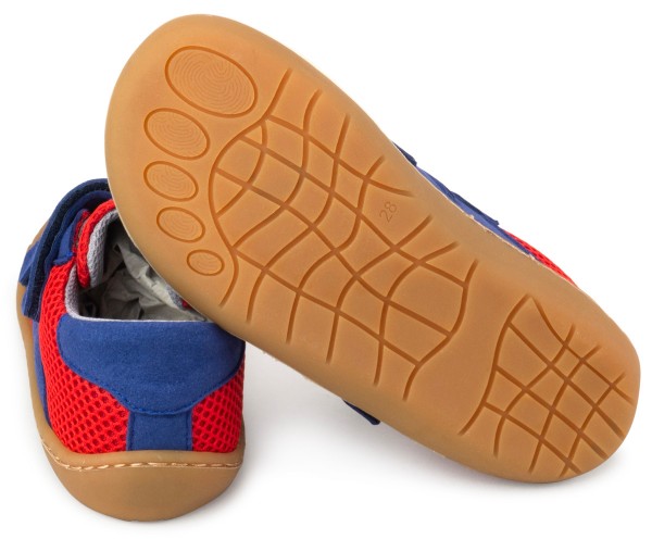 Develab ~ LowCut Sport Sneaker Textil ~ Rot-Blau