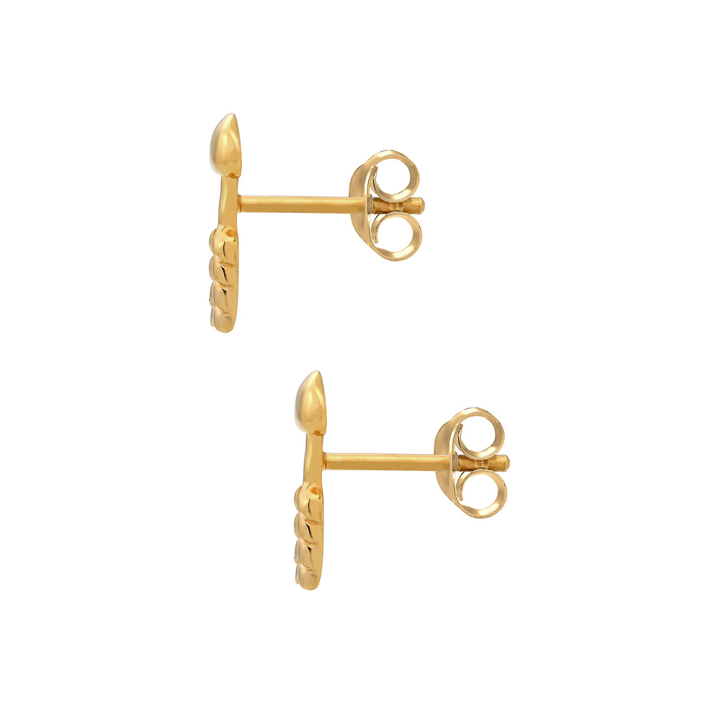 Elli Elli Boucles d'Oreilles Coeur Flèche Minimal Clous d'Oreille Femme - (925/1000) A Boucles d'oreilles