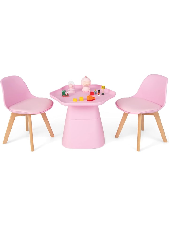 COSTWAY Sitzgruppe 3 tlg. Set 3-8 Jahren in Rosa günstig kaufen onesize