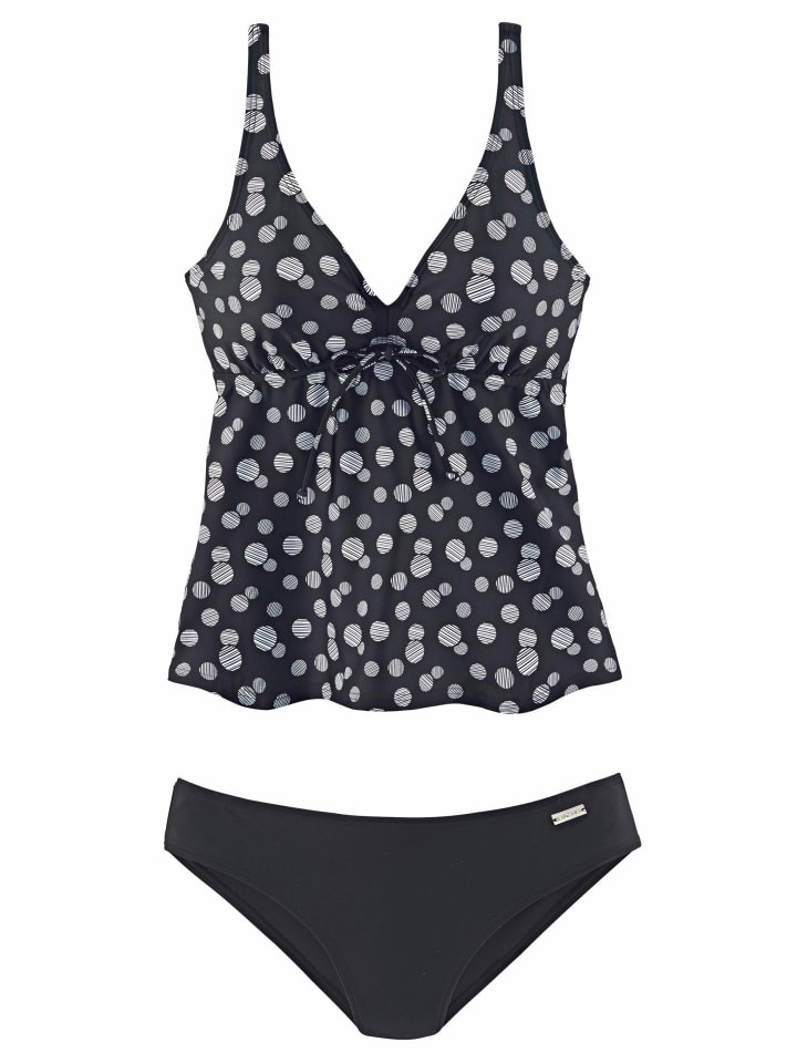 LASCANA Bügel-Tankini in schwarz-weiß günstig kaufen