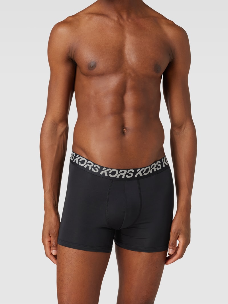 Trunks mit elastischem Logo-Bund 3er-Pack Modell 'SPORT' in schwarz
