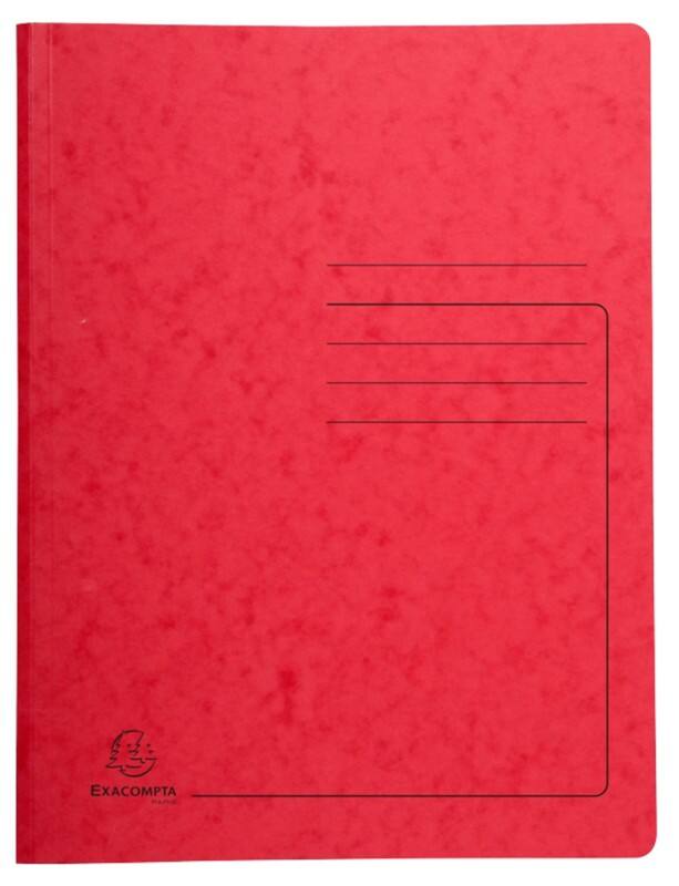 Exacompta Spiralmappe 240225E Rot Pressspankarton meliert 25 Stück