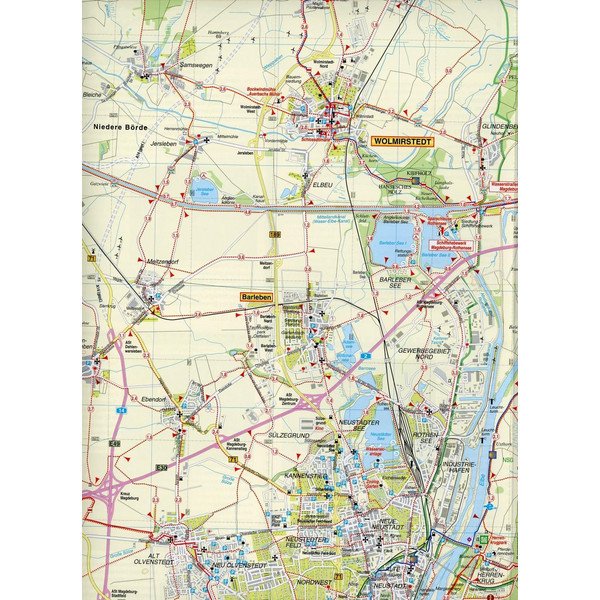 Magdeburg und Umgebung 1 : 50 000. Radwander-und Wanderkarte - Wanderkarte