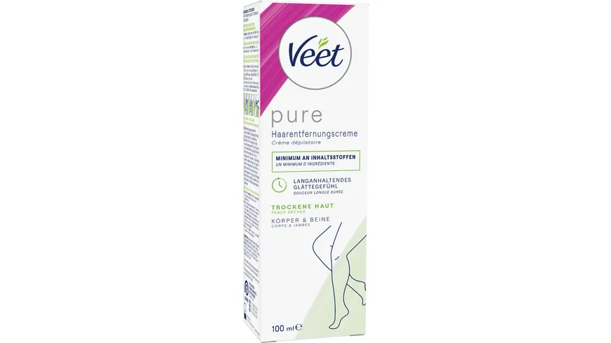 Veet PURE Haarentfernungscreme trockene Haut 100 ml