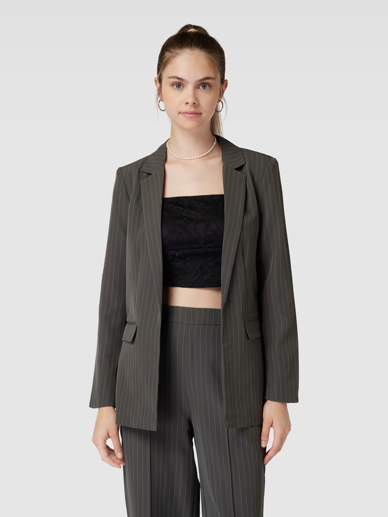 Blazer mit Streifenmuster Modell 'BOSSY' in mittelgrau