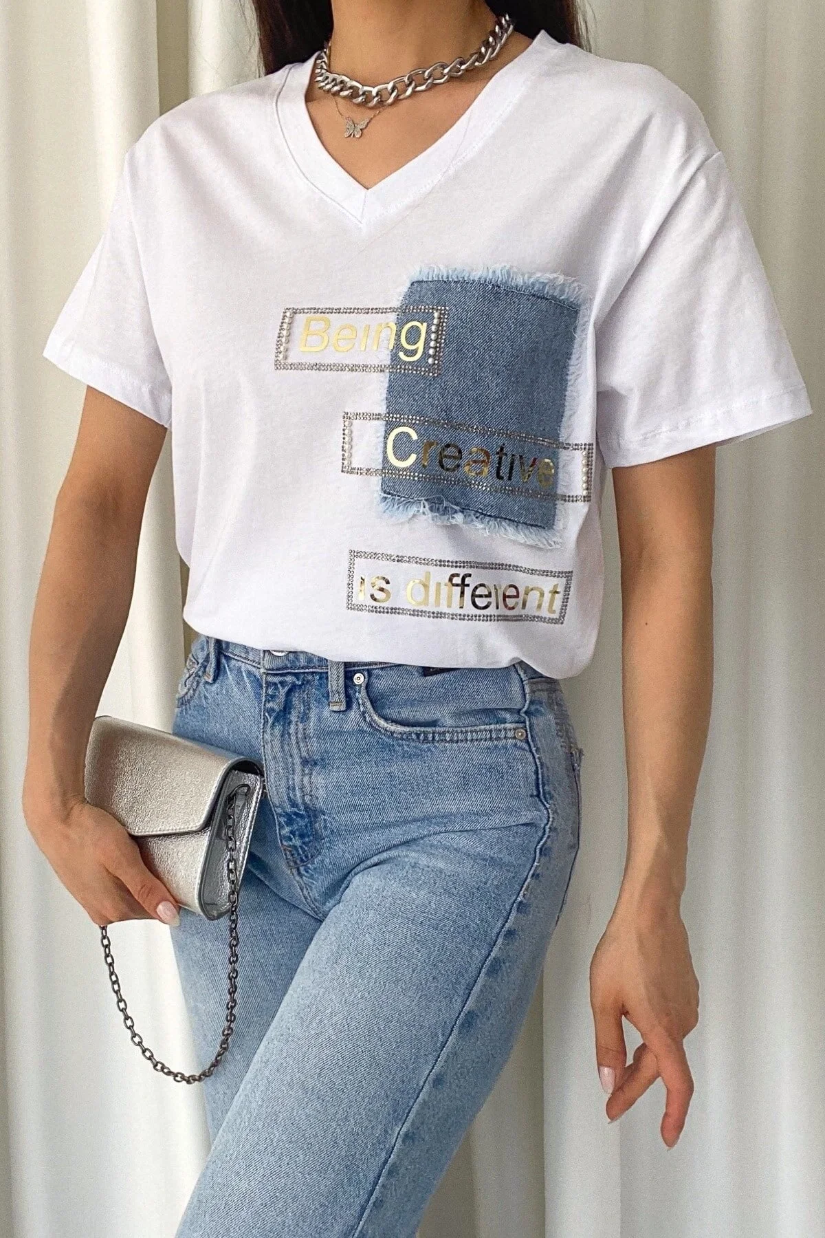 FEMELLE  T-Shirt - Weiß - Regular Fit