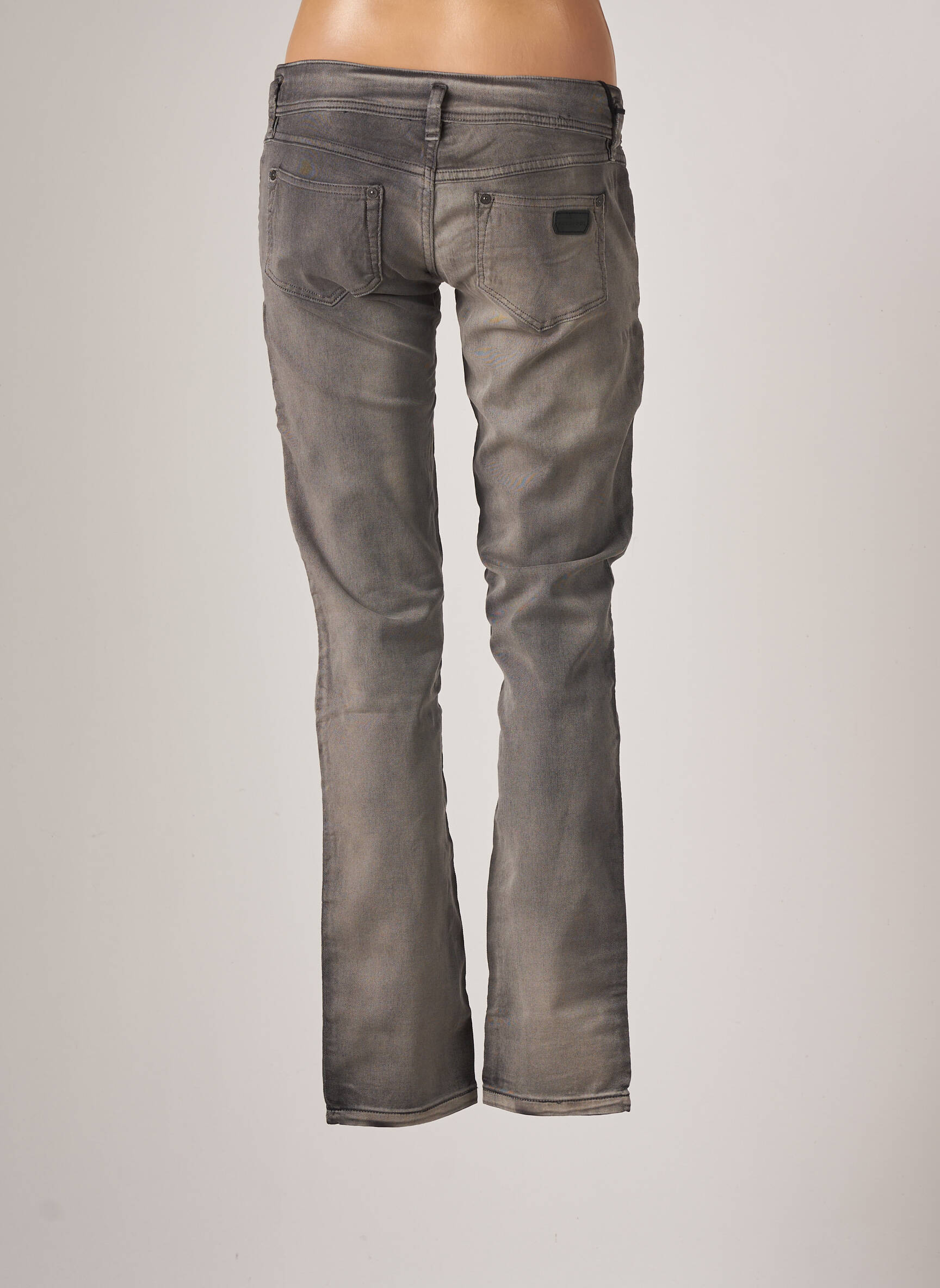 Freesoul Jeans Coupe Droite Femme couleur gris