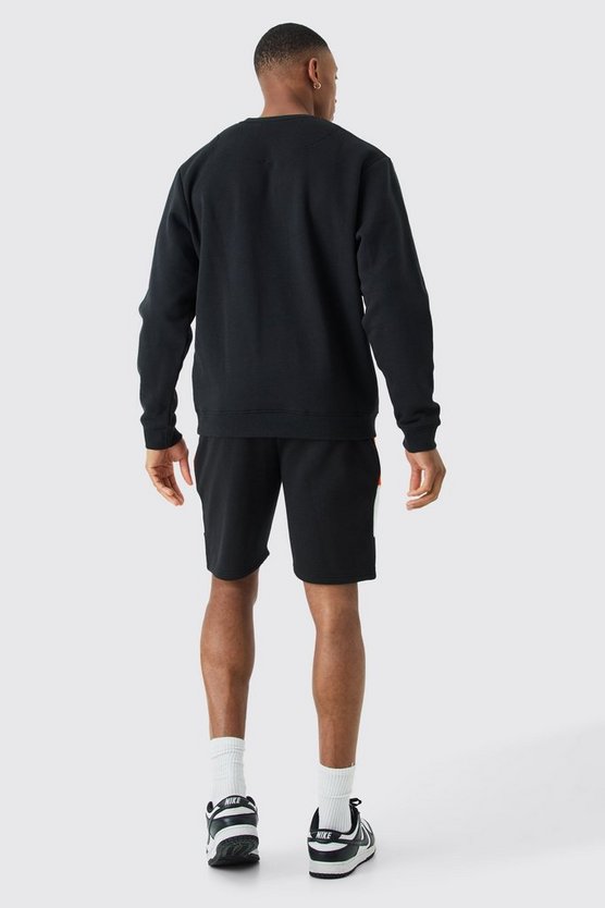 Man Signature Slim-Fit Colorblock Shorts