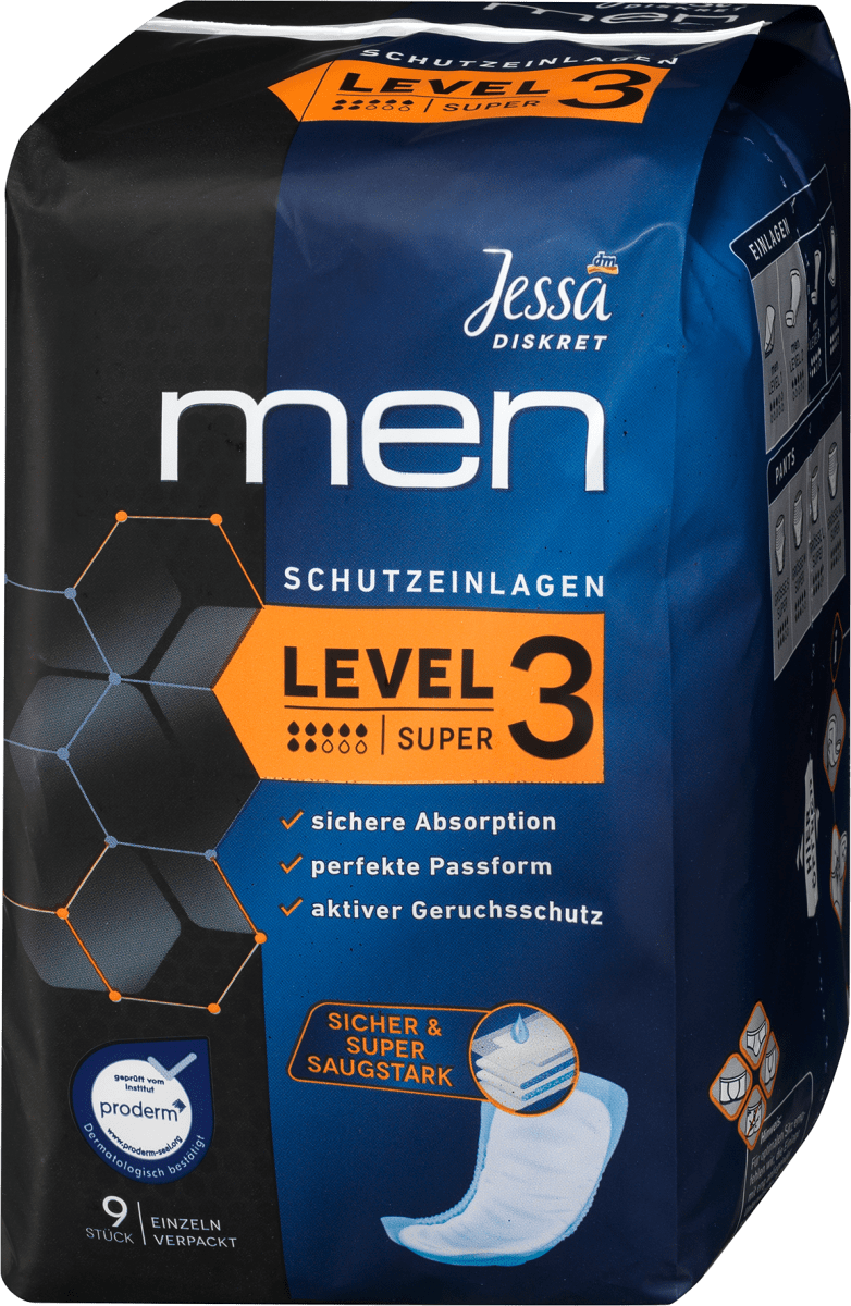 Einlagen Inkontinenz Men Level 3 Super, 9 St