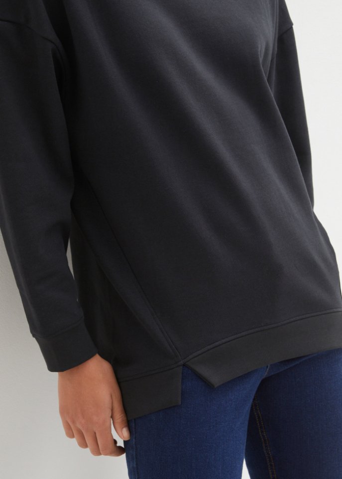 Oversize Sweatshirt mit Schlitzdetail