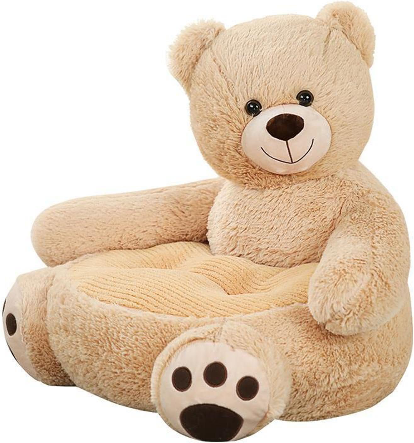 Hikeren Kindersessel Kinder Plüschsessel Kuscheltier Lesesofa Weiches Sitzkissen,Braunbär (1-St)