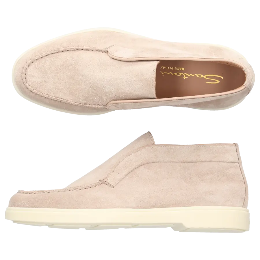 Santoni - Stiefeletten DESERT BOOT Veloursleder - beige