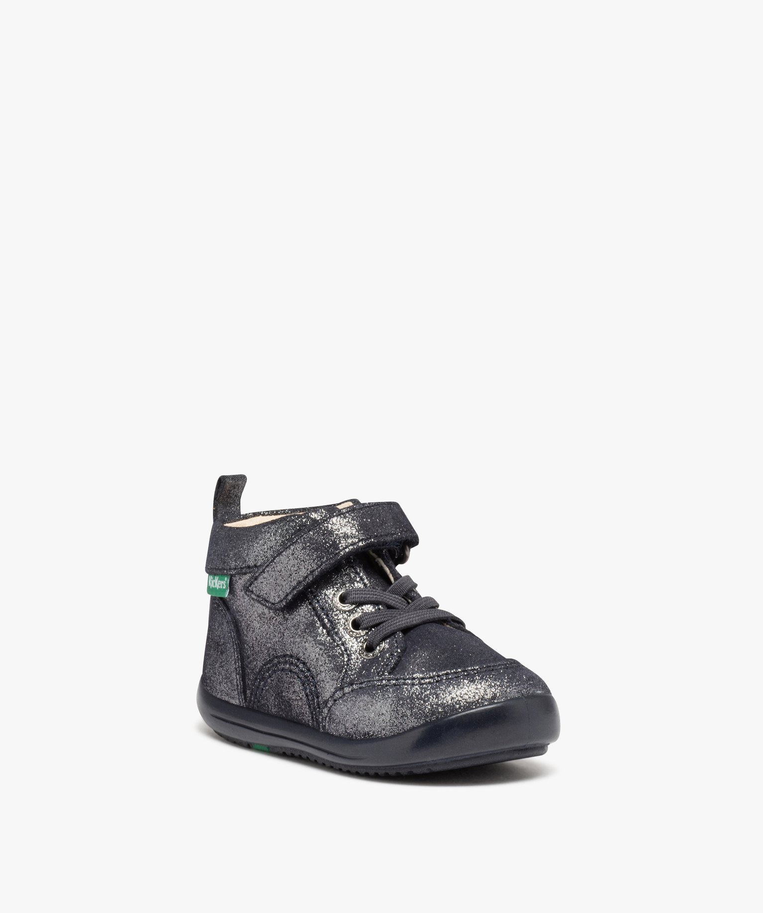 Chaussures premiers pas bébé fille en cuir uni à paillett... marine | GEMO