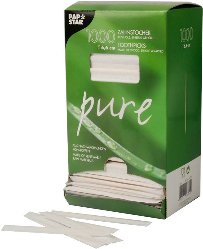 PAPSTAR Zahnstocher 16701 Naturbraun 1000 Stück