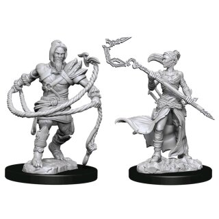 Magic the Gathering Unpainted Miniatures - Stoneforge Mystic & Kor Hookmaster (Fighter,Rogue,Wizard)