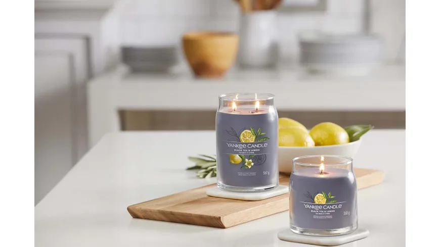 Yankee Candle Duftkerze Signature Medium Jar Black Tea & Lemon Black Tea & Lemon