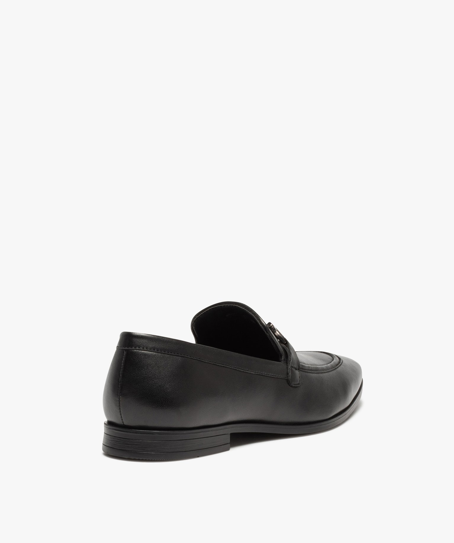 Mocassins homme style loafers dessus cuir uni noir | GEMO