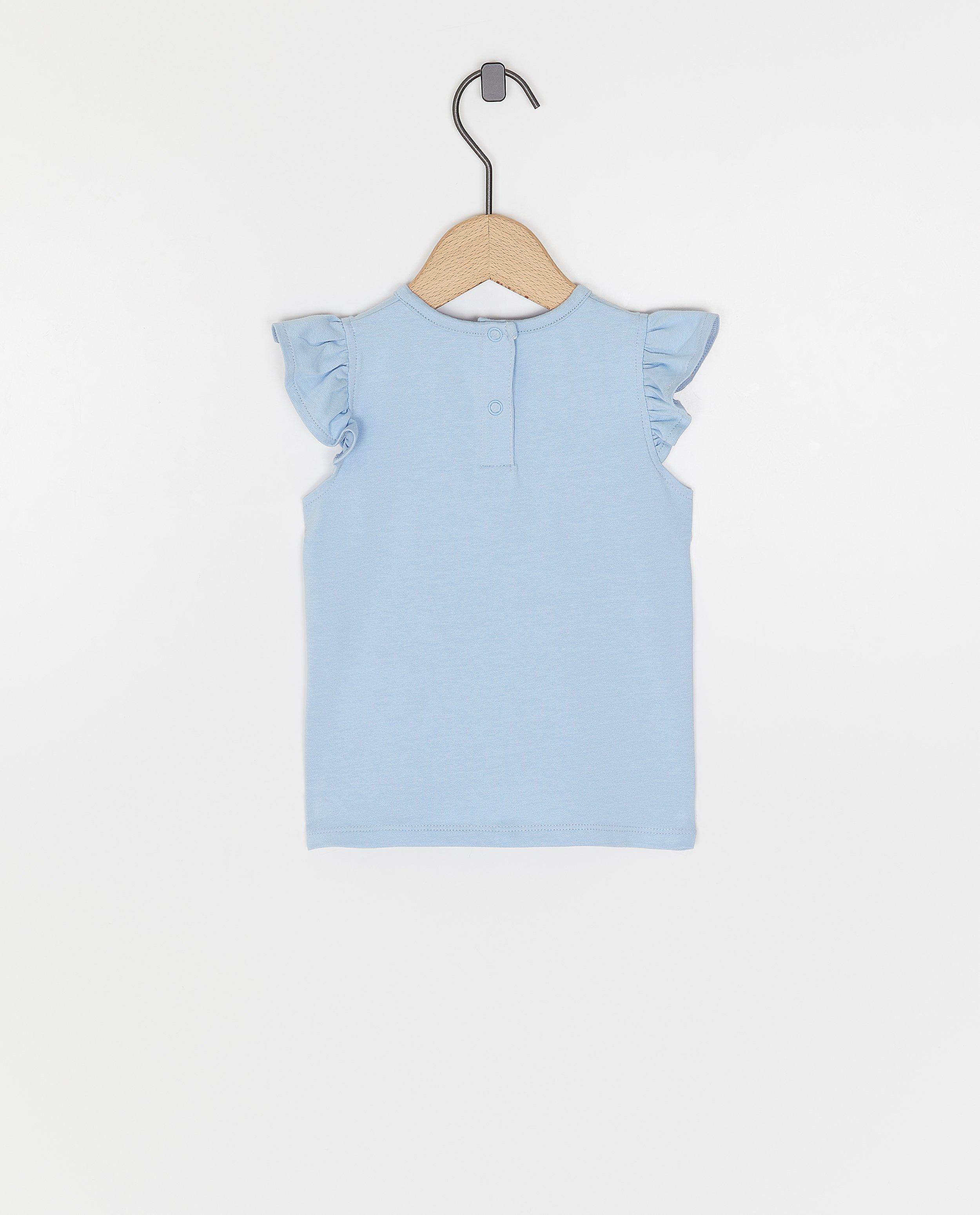 Tricou Cuddles and Smiles cu litere albastre