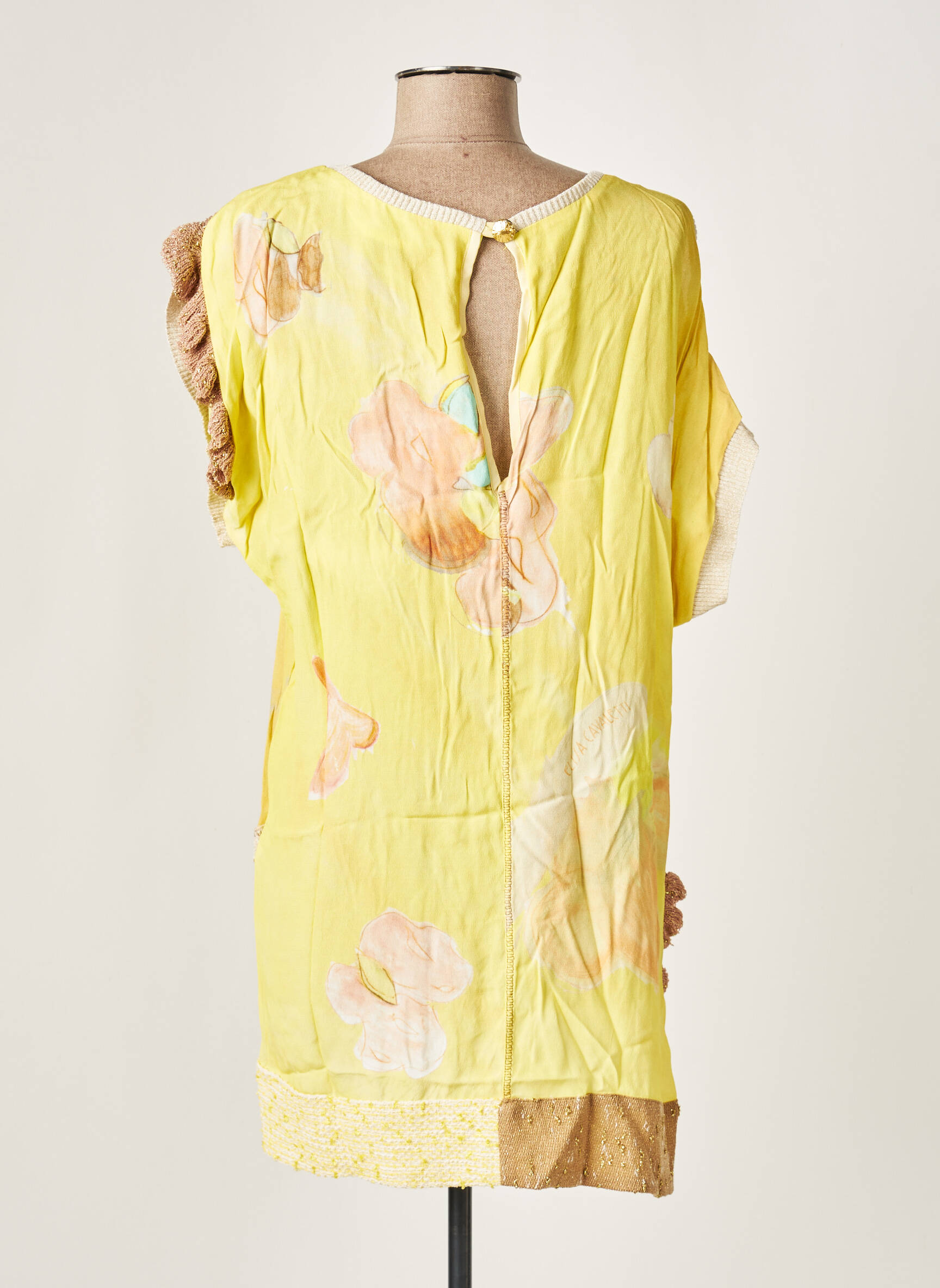 Elisa Cavaletti Tuniquemanchecourte Femme couleur jaune
