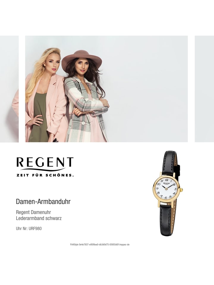 Regent Armbanduhr Regent Mini schwarz klein (ca. 20mm) günstig kaufen onesize