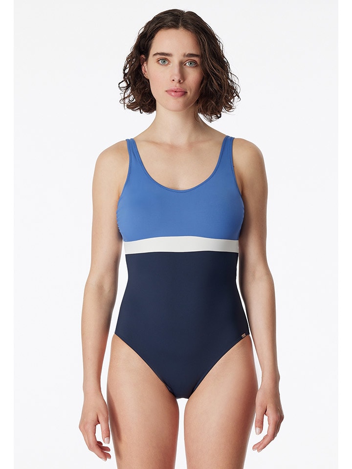 Schiesser Badeanzug in Dunkelblau/ Blau günstig kaufen