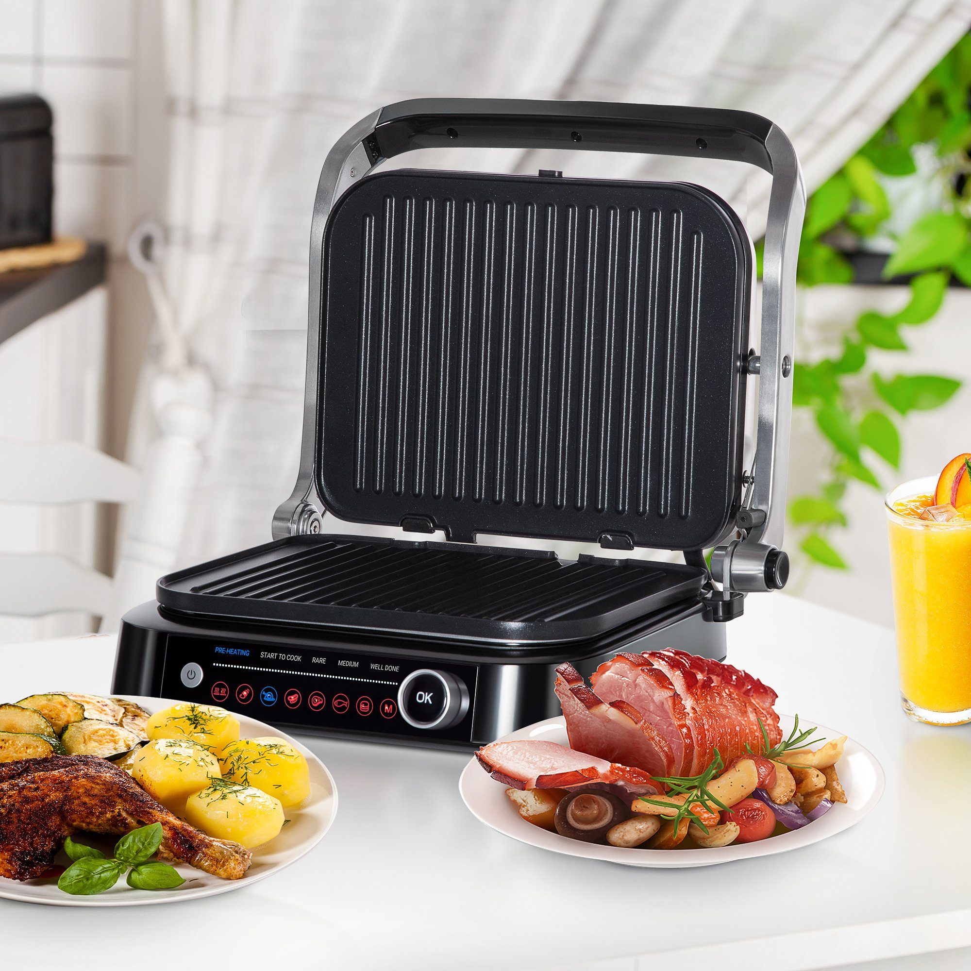 HOMCOM Raclette Elektrogrill, 8 Modi