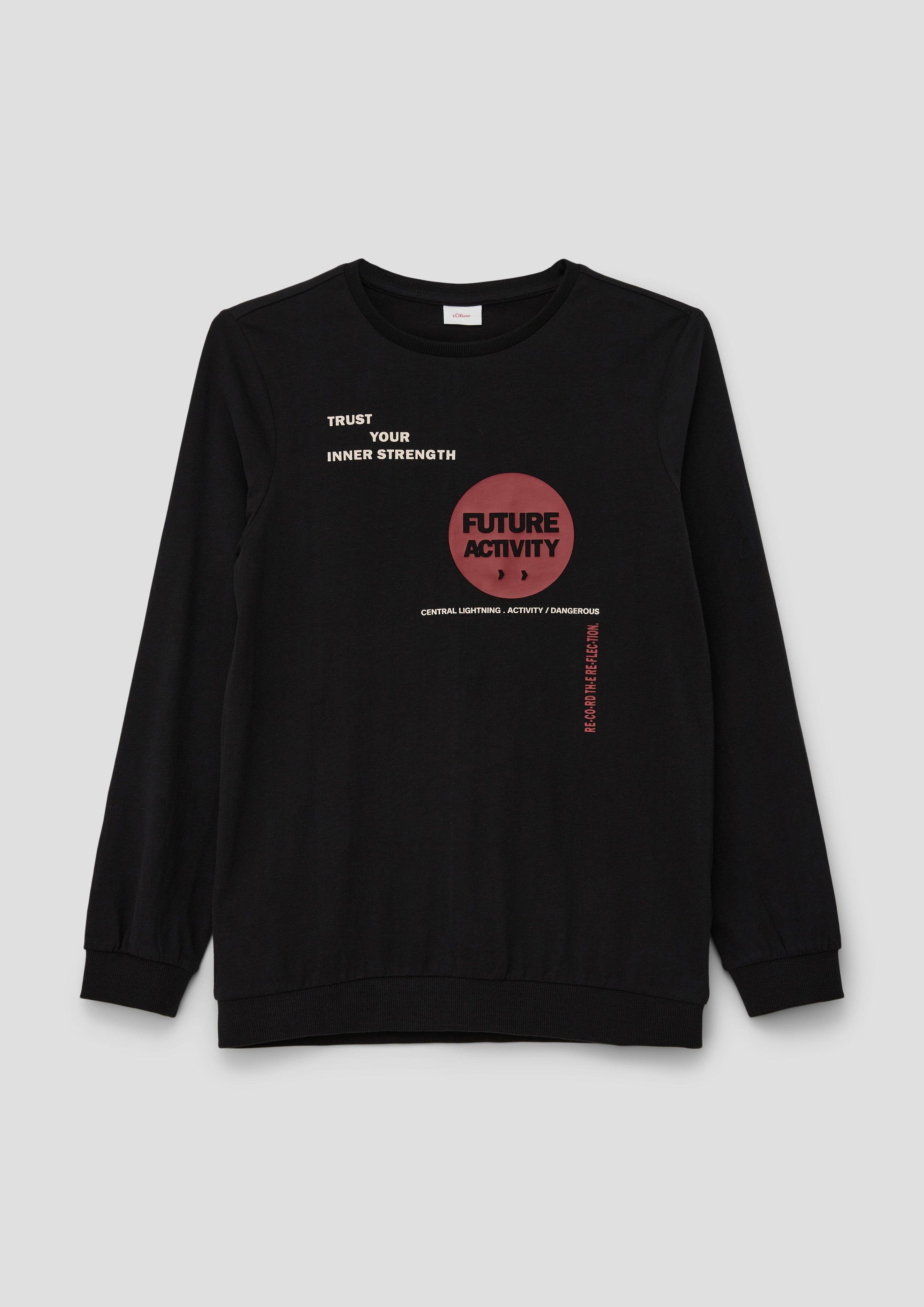 Longsleeve mit gummiertem Frontprint  2137546-9999