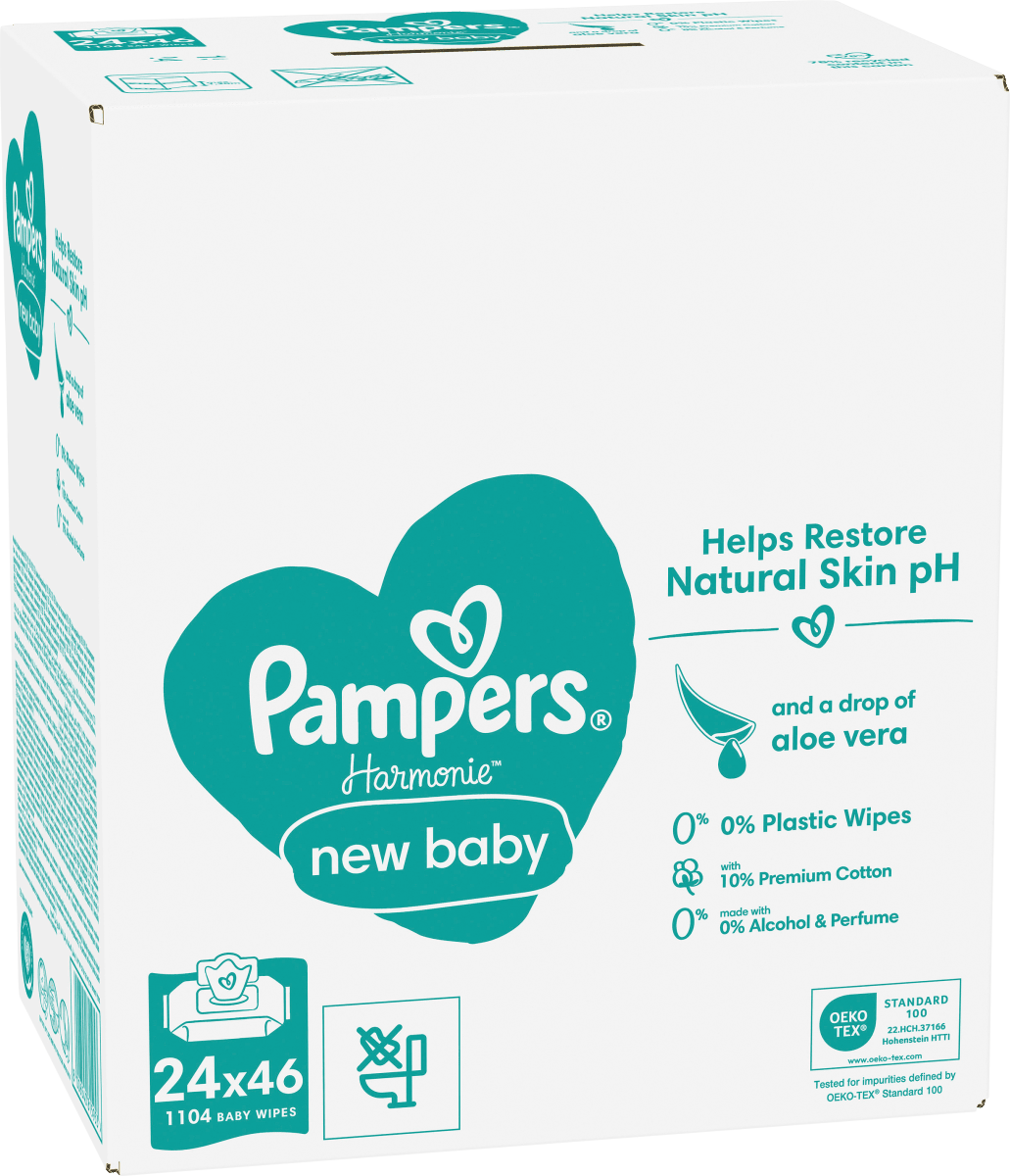Feuchttücher Harmonie New Baby (24x46 St), 1.104 St