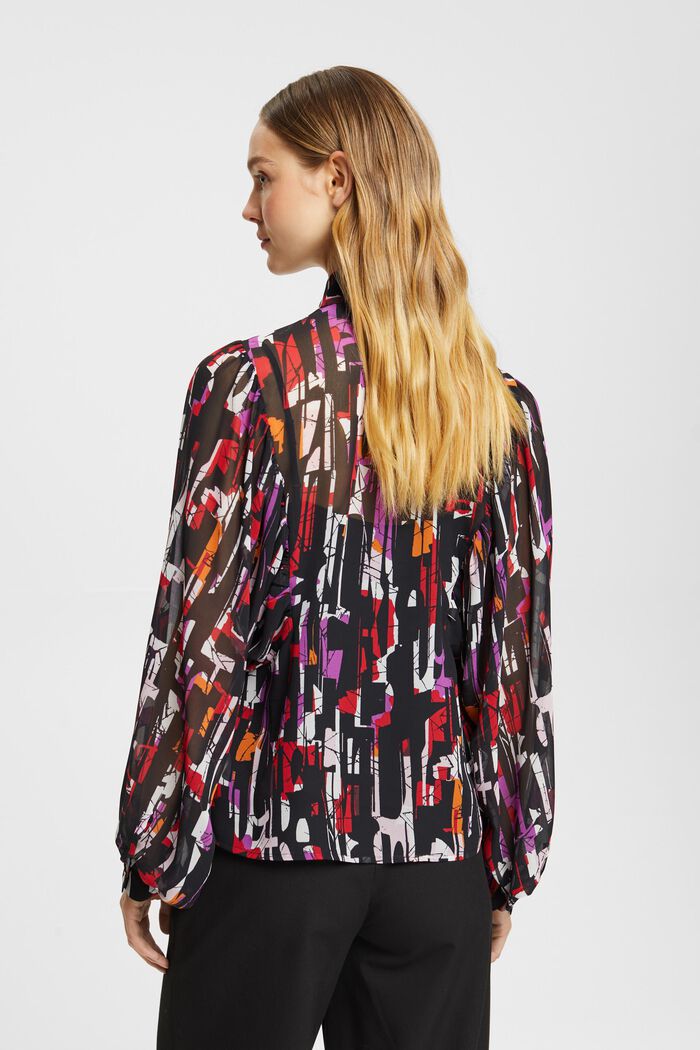 Chiffonbluse mit Muster