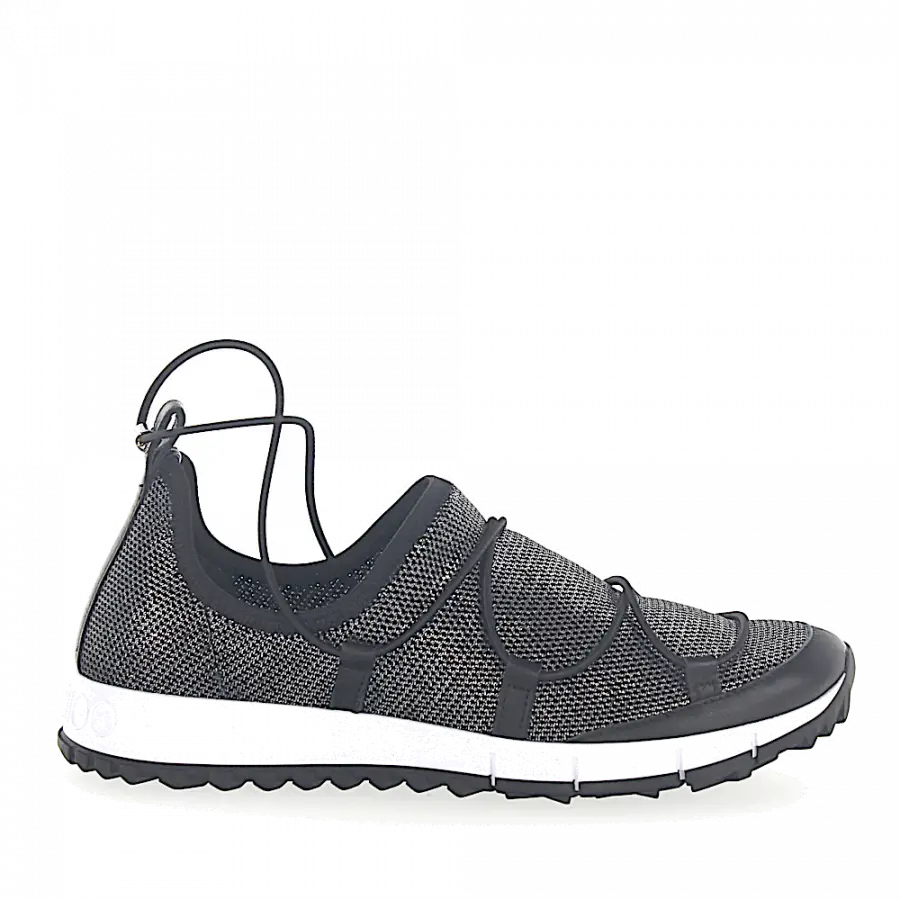 Jimmy Choo - Sneaker low Logo Metallisch schwarz silber - grau