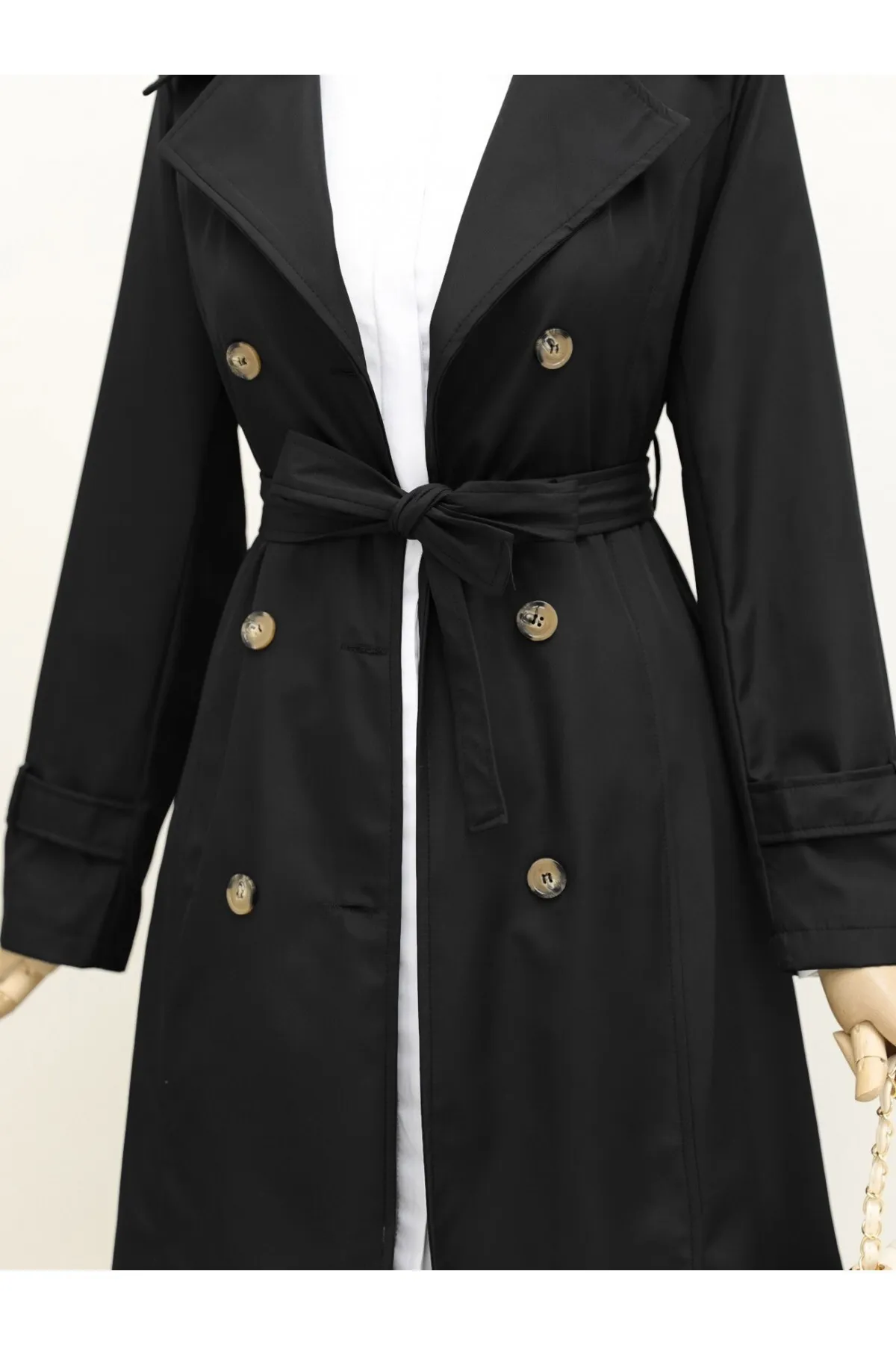 Modamorfo  Gefütterter Trenchcoat mit Gürtel