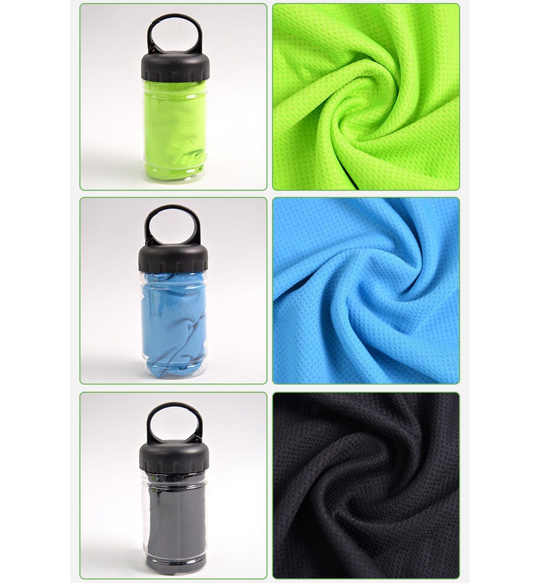 Ronner UG Sporthandtuch Sporthandtuch Kühlhandtuch Sportliches schnell trocknendes Eishandtuch, (3-St)