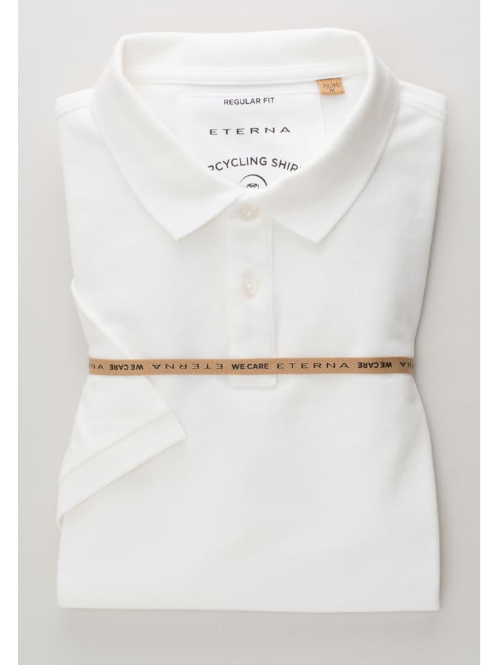 Eterna Poloshirt in Weiß günstig kaufen