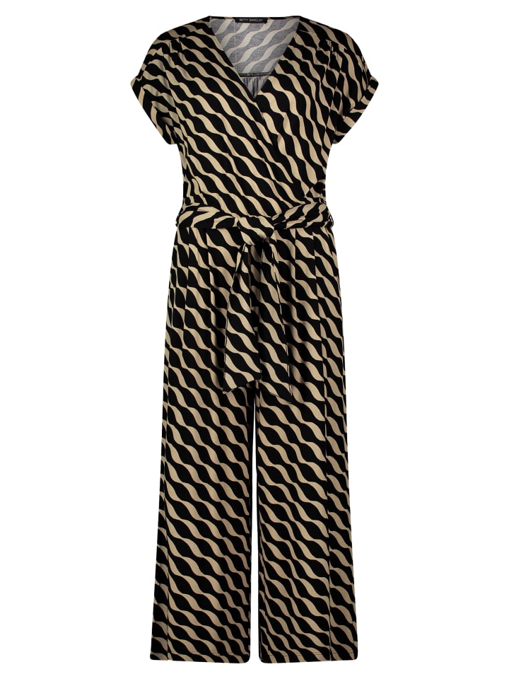Betty Barclay Jumpsuit mit Eingrifftaschen in Black/Khaki günstig kaufen