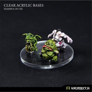 Clear Acrylic Bases: Round 130mm (3)