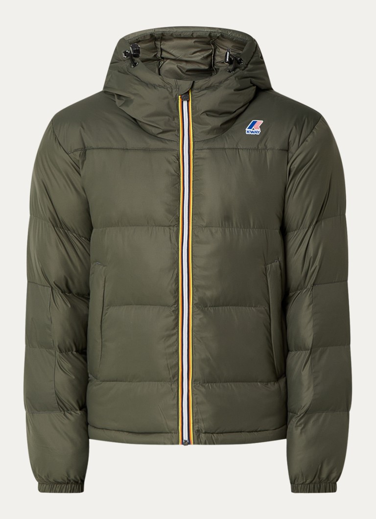 K-Way Le Vrai 3.0 puffer jacket with hood and logo